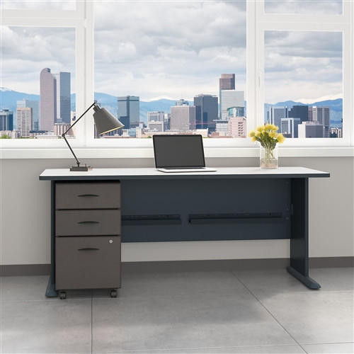 Bush Business Furniture Bush Series A 72" Desk with Mobile File Cabinet SRA013 