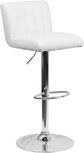  Flash Furniture Contemporary White Vinyl Bar Stool 