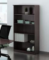 Mayline Group 5 Shelf Medina Series Mocha Bookcase MVB5LDC by Mayline