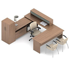 Global Total Office Global Princeton U Shaped Modular Workstation A3J
