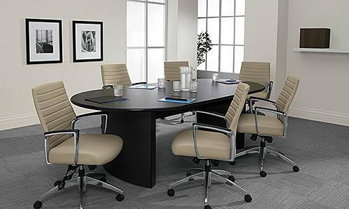 Global Total Office Global Racetrack Conference Table with Arch Base 