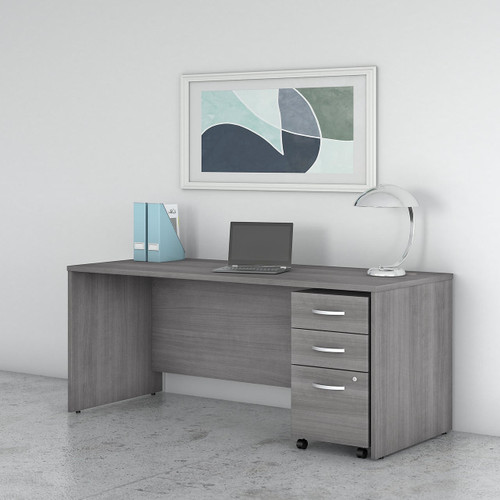 Bush Business Furniture Bush Studio C 72W x 30D Office Desk with Mobile File Cabinet 