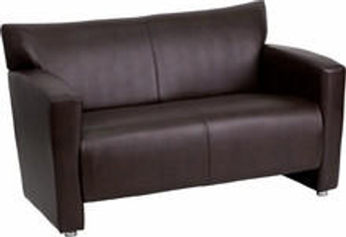  Flash Furniture HERCULES Majesty Series Brown Leather Love Seat 