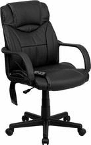  Flash Furniture High Back Black Leather Massaging Executive Chair 