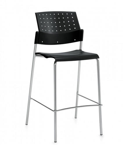 Global Total Office Sonic Armless Modern Bar Stool 6558