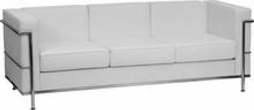  Flash Furniture Regal Series White Leather Reception Sofa 