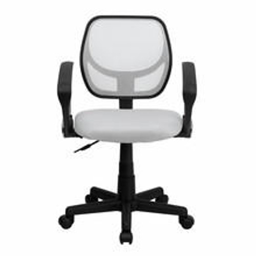  Flash Furniture White Office Chair with Arms 