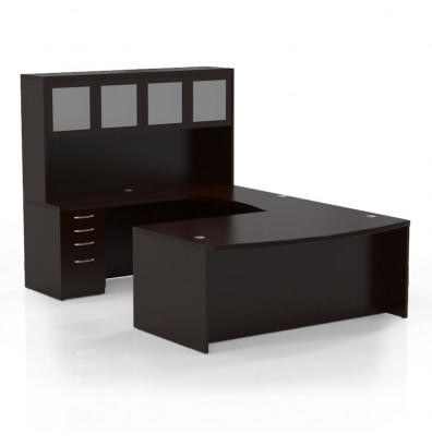 Mayline Group Mayline Aberdeen Series AT5LDC Mocha Executive Desk