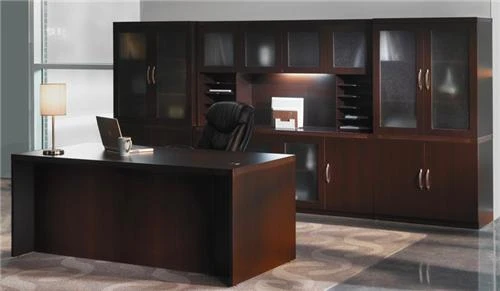 Mayline Group Mayline Aberdeen Series Mocha Executive Desk AT35LDC