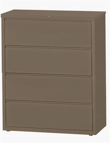 Mayline Group Mayline CSII HLT424 Locking 42" 4 Drawer Metal Lateral File Cabinet (4 Color Options Available!) 