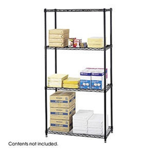 Safco Products Safco 18" x 36" Wire Shelving Starter Unit 5276BL 