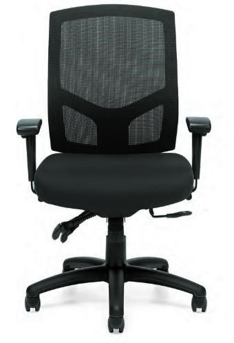 Offices To Go 11769B Mesh Back Multi-Function Chair with Arms