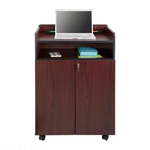 Safco Products Safco Executive Presentation Stand with Mahogany Finish 8919