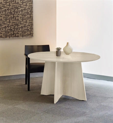 Mayline Group Mayline Medina 48" Round Top Conference Room Table with Textured Sea Salt Finish