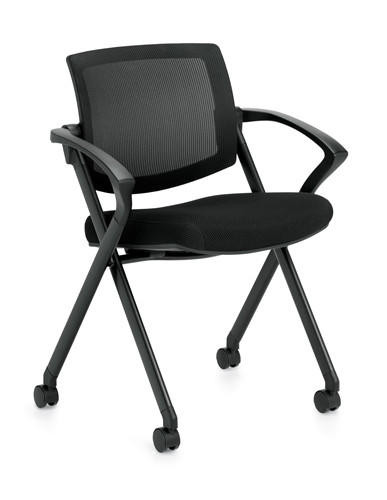  Offices To Go Mesh Back Flip Seat Nesting Chair 11340B 