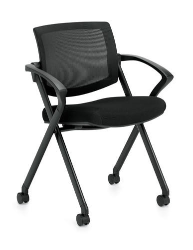 Offices To Go Mesh Back Flip Seat Nesting Chair 11340B Offices To Go Mesh Back Flip Seat Nesting Chair 11340B