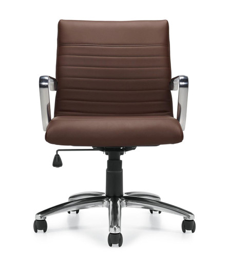Offices To Go Dark Brown Ribbed Back Chair 11734B
