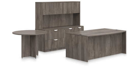 Offices To Go Superior Laminate Desk Set with Side Table SL-21 (5 Finishes Available!)
