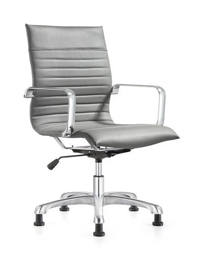 Woodstock Marketing Janis Gray Leather Side Chair