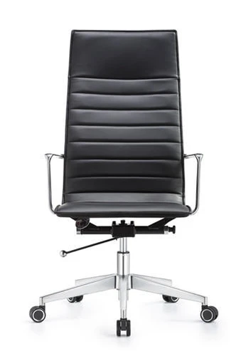 Woodstock Marketing Joe High Back Carbon Black Leather Office Chair