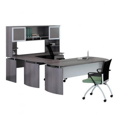 Mayline Group Medina MNT36LGS Gray Steel Finished Right Handed U Desk by Mayline