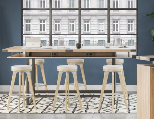 Safco Products Safco Mirella 8' Standing Height Conference Table with Optional Power MRCH8
