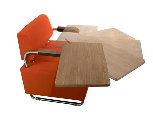 KI Hub Tablet Arm Lounge Chair