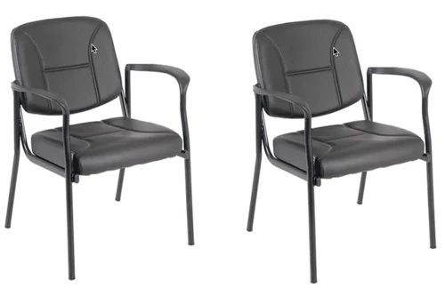 Eurotech Seating Dakota Series Black Vinyl Guest Chair VS8012 (2 Pack!)