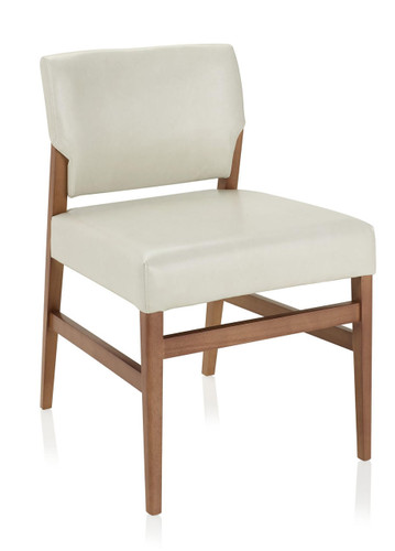 KI Furniture and Seating KI Affina Armless Leather and Wood Guest Chair 