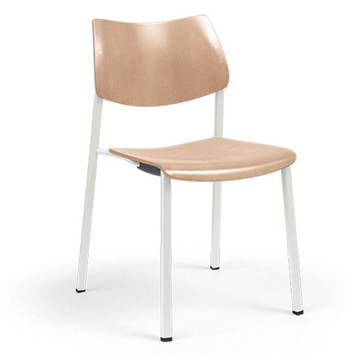 KI Furniture and Seating KI Katera 4-Leg Armless Wood Stack Chair 