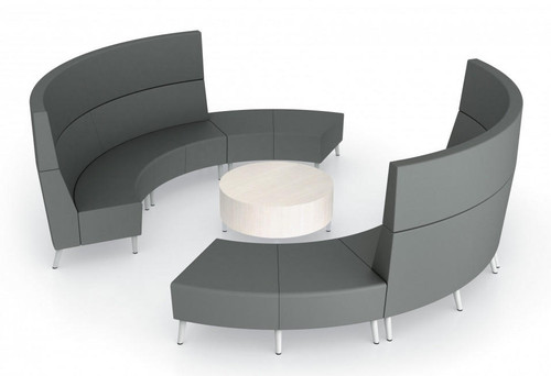 Global Total Office Global River Collection Modular Lobby Seating Configuration with Power 