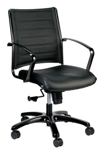  Eurotech Seating Europa Mid Back Metallic Office Chair LE222TNM 
