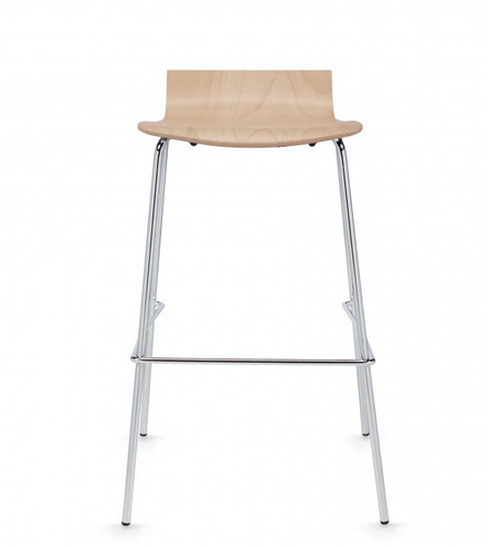 Global Total Office Global Sas Collection Wood Low Back Bar Stool 