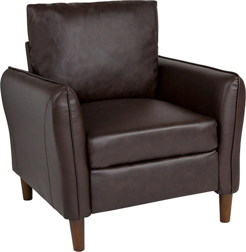  Flash Furniture Milton Park Plush Brown Leather Lounge Chair 