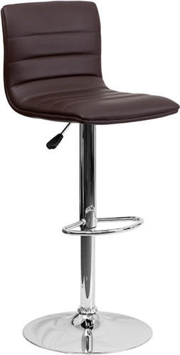 Flash Furniture Brown Vinyl Armless Bar Stool with Retro Style by Flash Furniture 