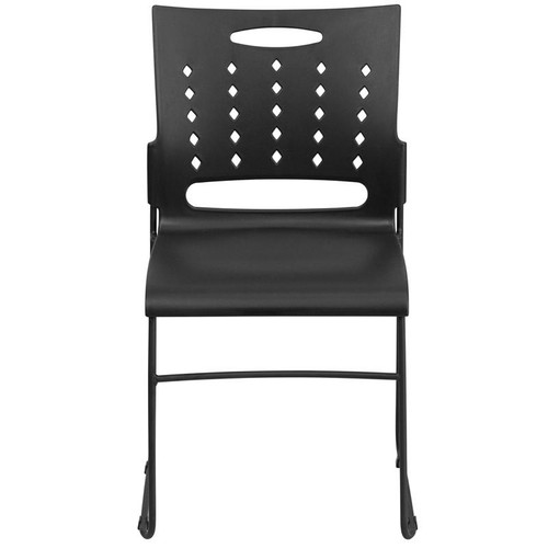  Flash Furniture Heavy Duty Black Sled Base Stack Chair 