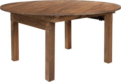 Flash Furniture Round Rustic Style Folding Farm Table Flash Furniture Round Rustic Style Folding Farm Table
