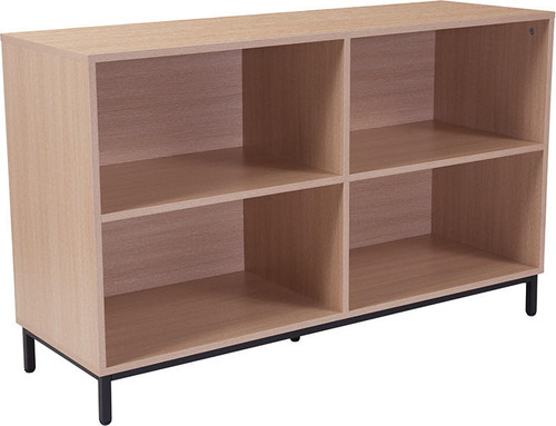  Flash Furniture Dudley 4 Shelf 29.5"H Open Bookcase with Oak Finish 