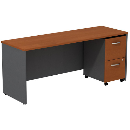 Bush Business Furniture Series A Desk with 2 Drawer Mobile Pedestal