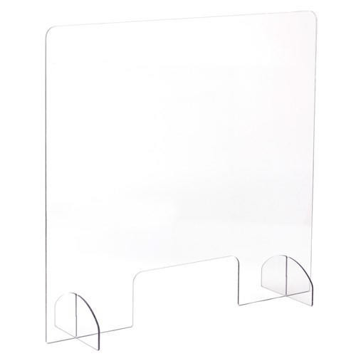 Safco Products Safco Portable Freestanding Acrylic Sneeze Guard with Pass-Through 