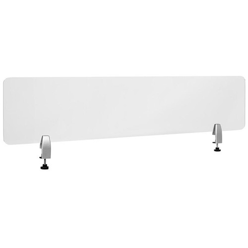  Flash Furniture 12"H x 55"L Clamp-On Acrylic Desk Partition 