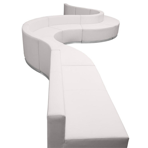  Flash Furniture Alon Series 9 Piece White LeatherSoft Waiting Room Seating Configuration 