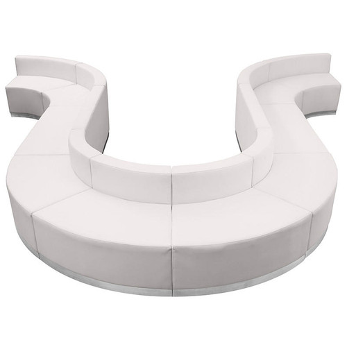  Flash Furniture Alon Series Contemporary White LeatherSoft Modular Reception Seating Layout 