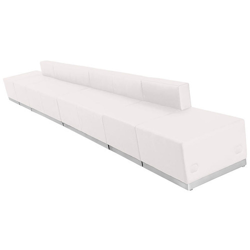  Flash Furniture Alon Series Modular White LeatherSoft Reception Bench 