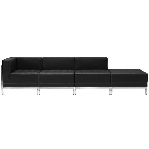  Flash Furniture Imagination Series Black LeatherSoft Sectional Set 