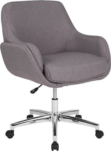  Flash Furniture Rochelle Light Gray Fabric Home Office Chair 