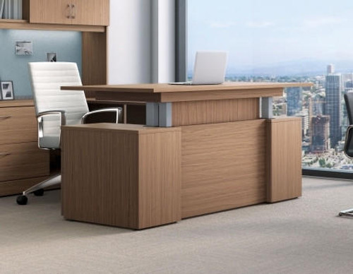 Global Total Office Global Zira Height Adjustable Ergonomic Executive Desk 