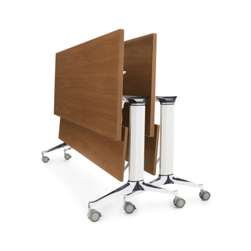Global Total Office Global Terina 24" x 60" Flip Top Veneer Nesting Table