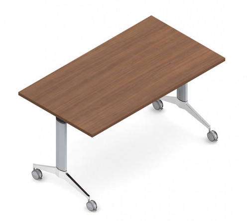 Global Total Office Global Terina 30" x 54" Folding Training Table with Veneer Top