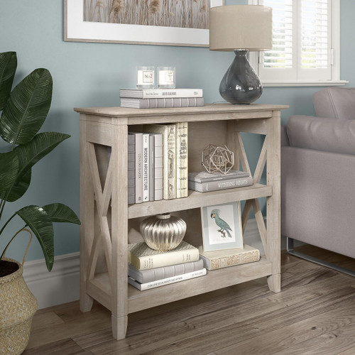 Bush Business Furniture Bush Furniture Key West Small 2 Shelf Bookcase 